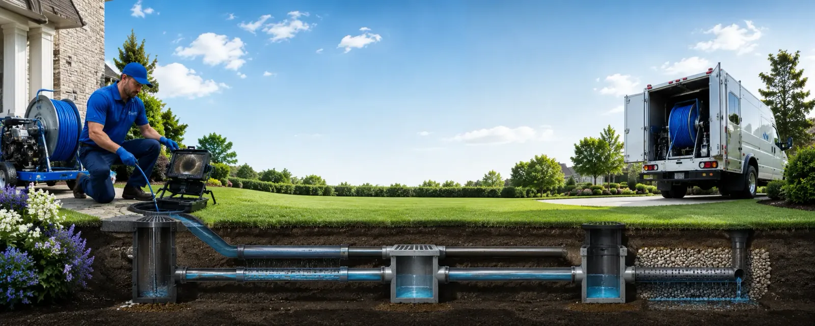 Outdoor drain cleaning information for Redmon, IL